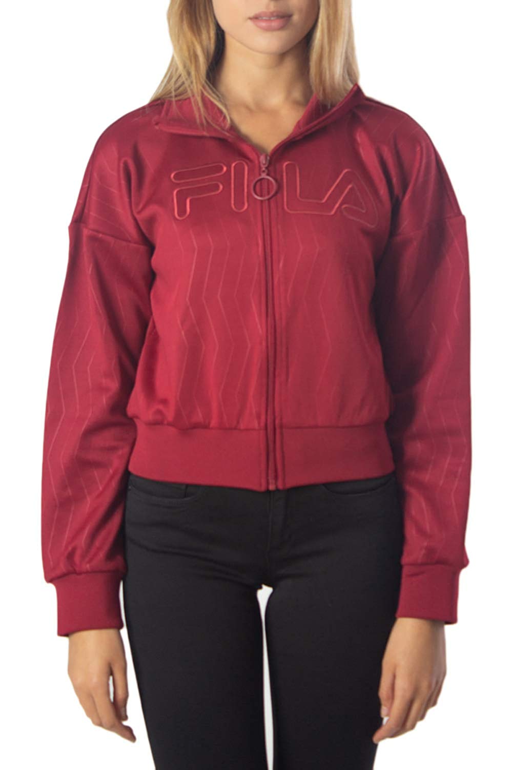 Fila Felpa Donna Mod. EMBOSSED 871 BORDO