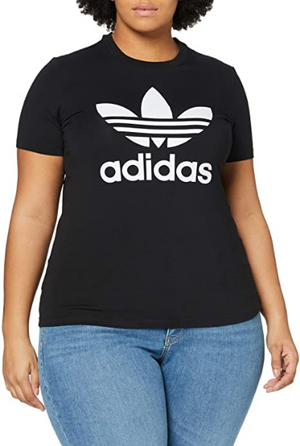 ADIDAS T-shirt Donna Mod. FM3311 TREFOIL TEE BLACK BLACK