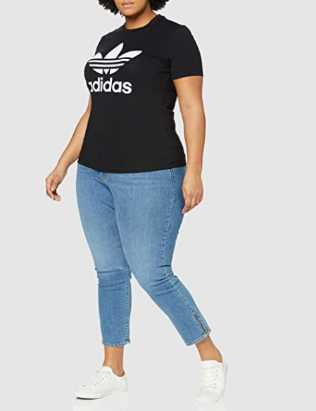 ADIDAS T-shirt Donna Mod. FM3311 TREFOIL TEE BLACK BLACK