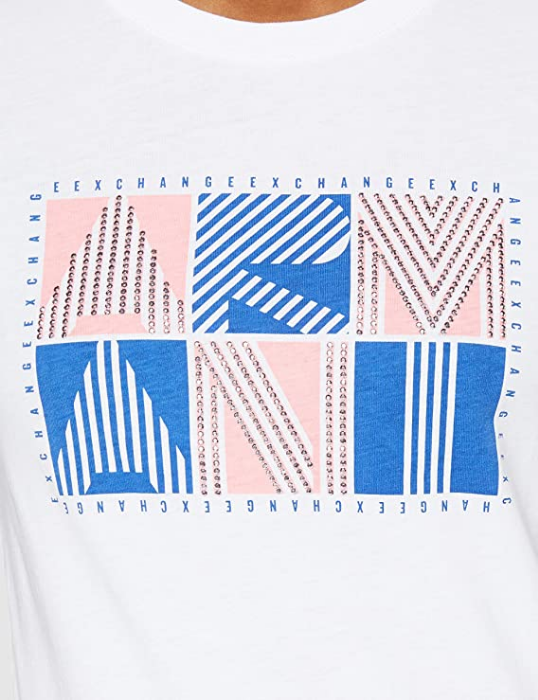 ARMANI EXCHANGE T-shirt Donna Mod. 3HYTAR YJ73Z 1000 WHITE