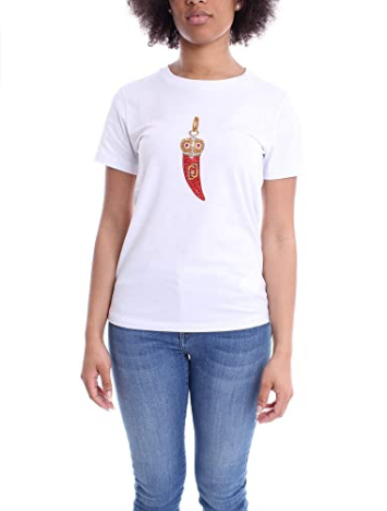 LIU-JO T-shirt Donna Mod. CA0199 J5884 T9050 Bianco