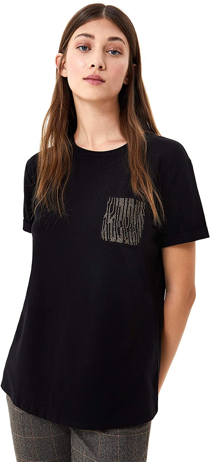 LIU-JO T-shirt Donna Mod. WF0414 J5003 V9554 Nero