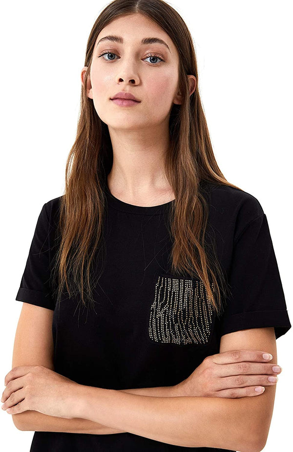 LIU-JO T-shirt Donna Mod. WF0414 J5003 V9554 Nero