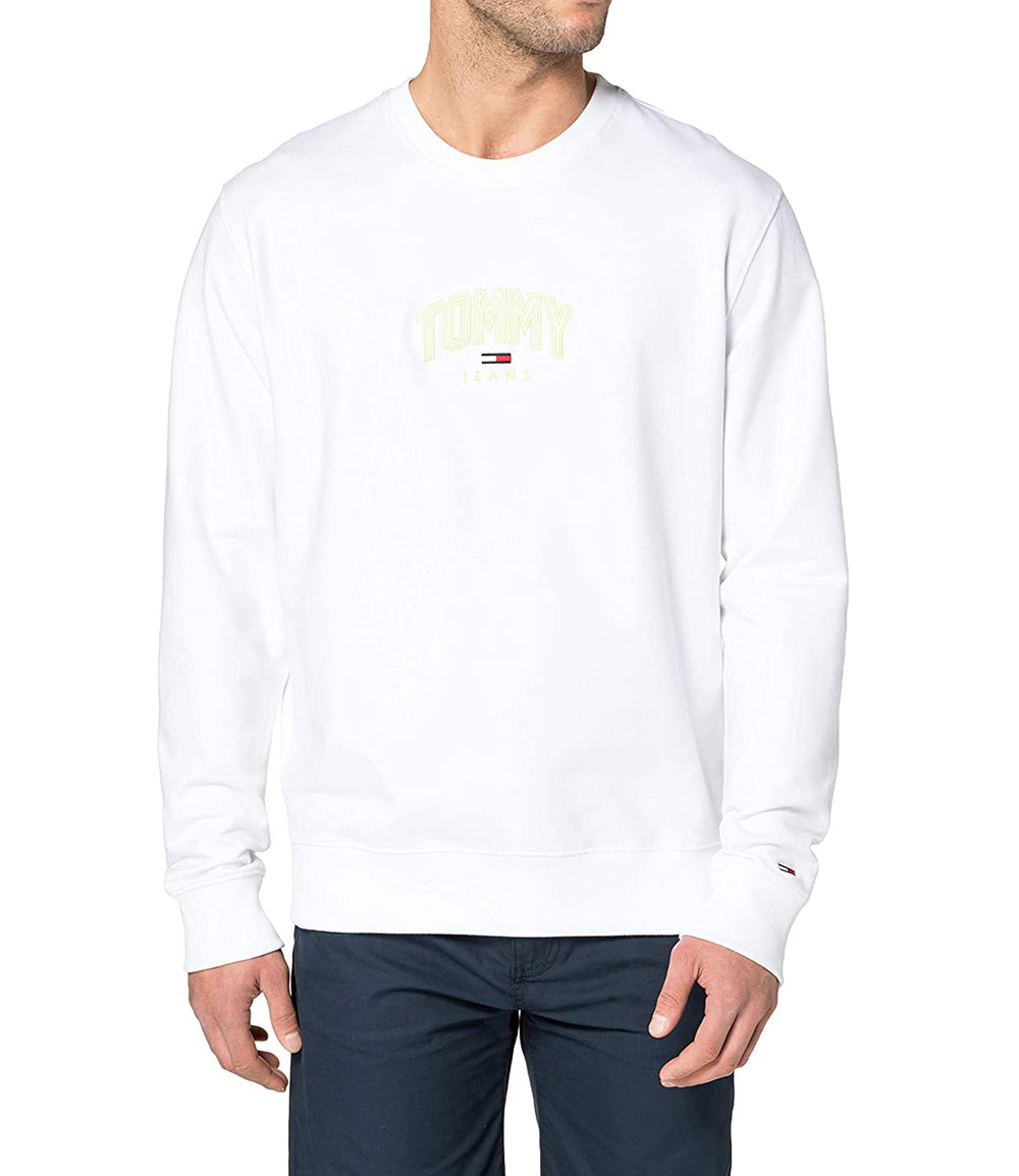 Tommy Jeans Felpa G Uomo Mod. DM0DM10627 YBR WHITE