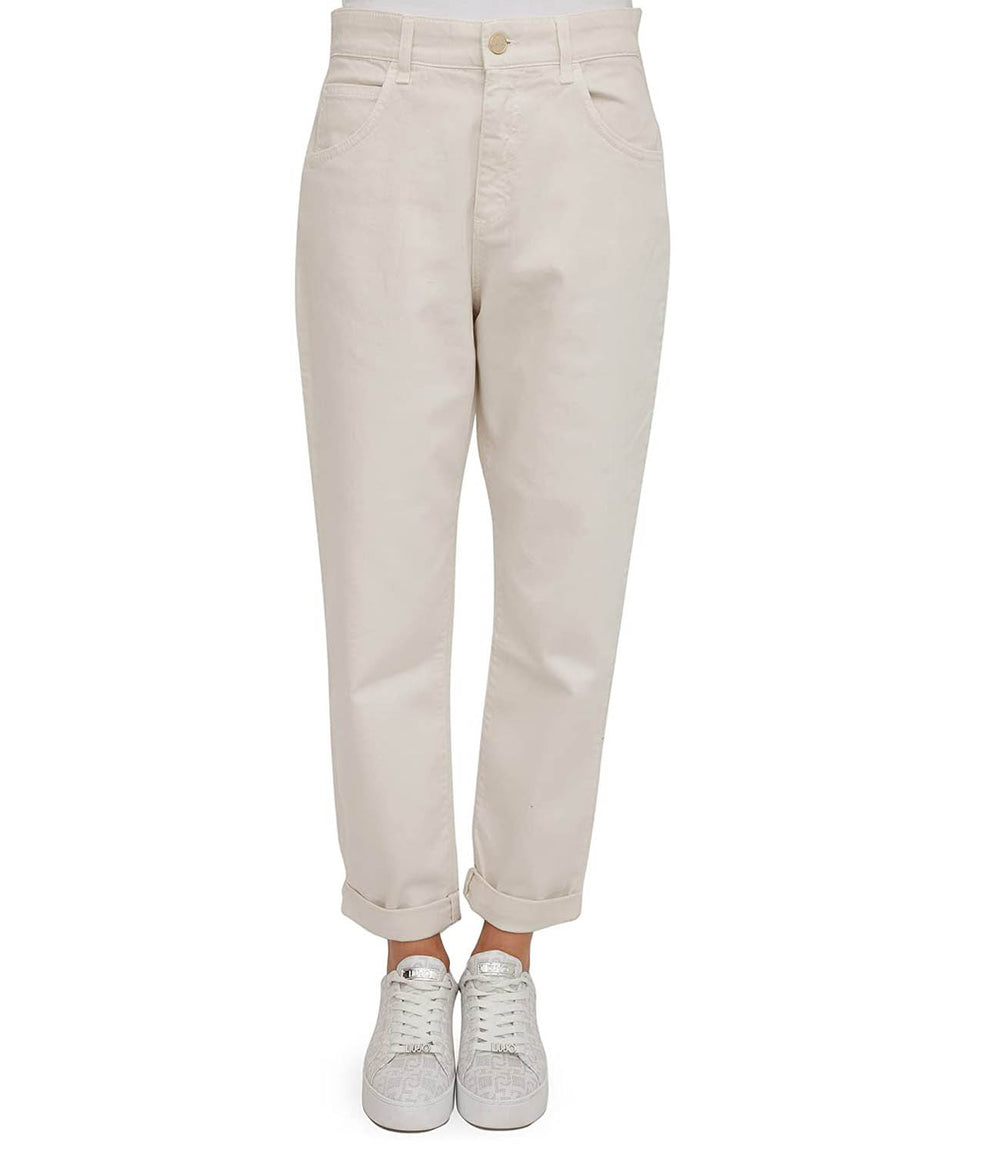 BLUGIRL Pantalone 5 Tasche Donna Mod. 500175 T3026 0008 Panna