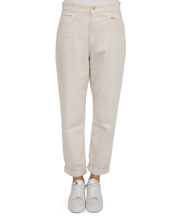 BLUGIRL Pantalone 5 Tasche Donna Mod. 500175 T3026 0008 Panna