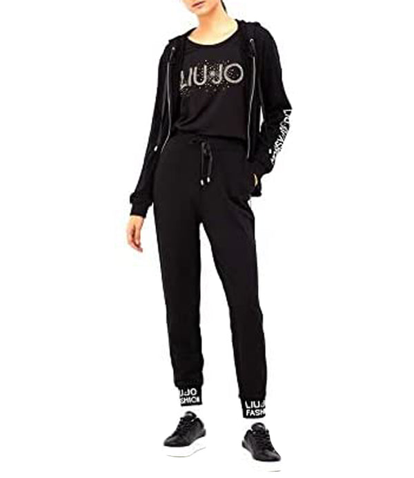 Liu Jo Sport Felpa Zip Donna Mod. TF1115 F0576 22222 Nero