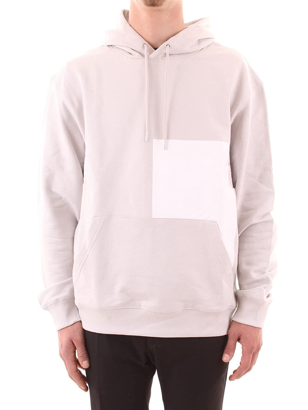 Calvin Klein Jeans Felpa cappuccio Uomo Mod. J30J319697 P06 Bianco