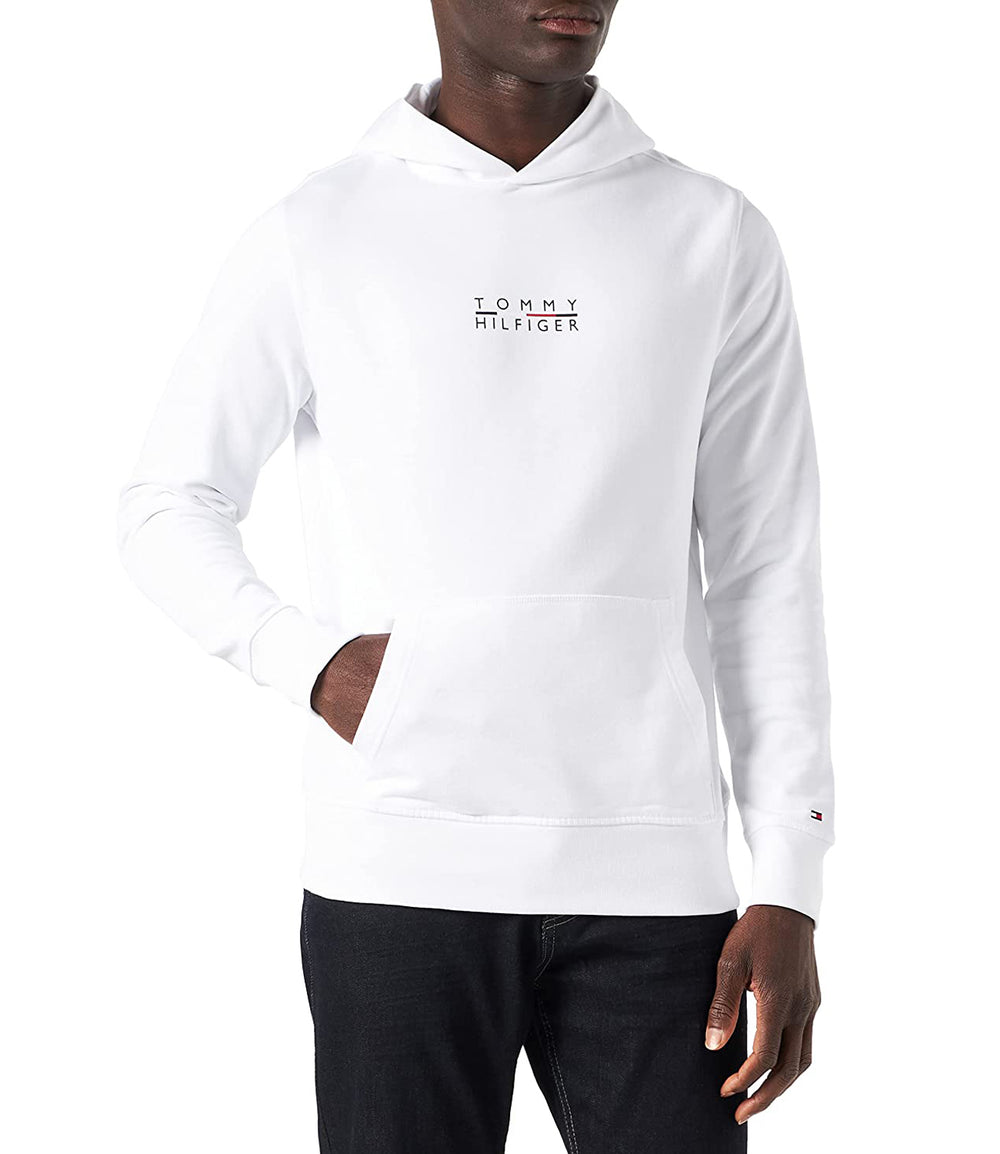 Tommy Hilfiger Felpa cappuccio Uomo Mod. MW0MW24150 YBR WHITE