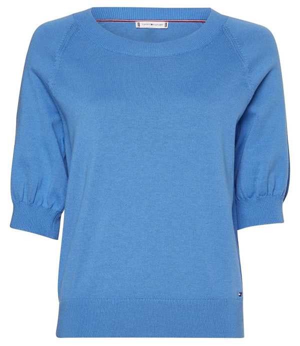Tommy Hilfiger Maglia Donna Mod. WW0WW34167 C19 Celeste