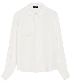 Liu Jo Camicia m/l Donna Mod. CF2168 T2489 10606 Panna