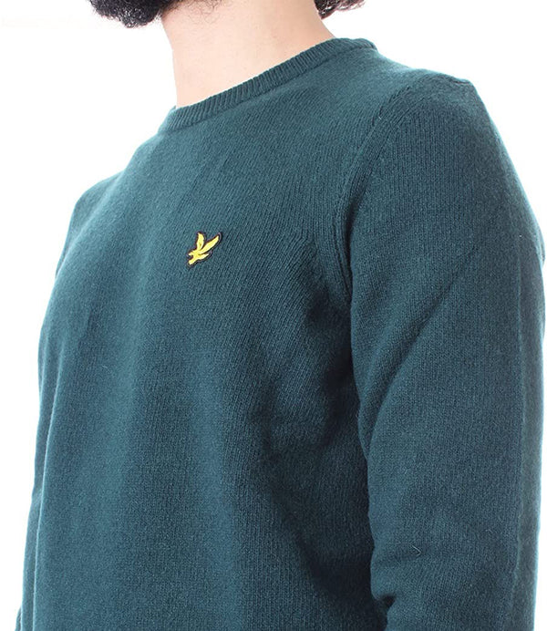 Lyle & Scott Maglione G Uomo Mod. KN921 LAMBSWOOL W507 Verde