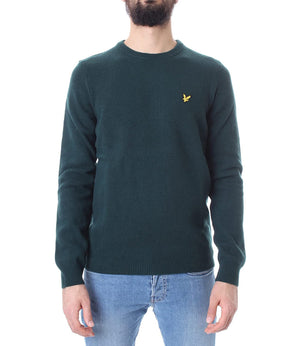 Lyle & Scott Maglione G Uomo Mod. KN921 LAMBSWOOL W507 Verde