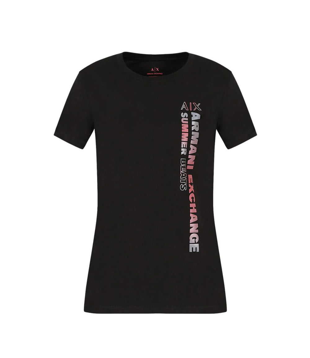A|X Armani Exchange T-shirt Donna Mod. 3RYTCG YJ3RZ 1200 BLACK