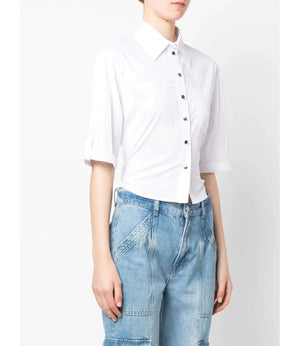 Blugirl Camicia m/l Donna Mod. RA3189 T2432 11111 WHITE