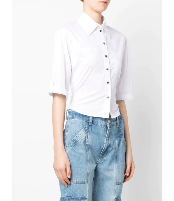 Blugirl Camicia m/l Donna Mod. RA3189 T2432 11111 WHITE