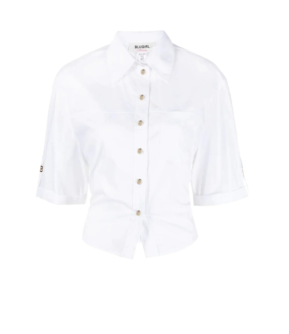 Blugirl Camicia m/l Donna Mod. RA3189 T2432 11111 WHITE