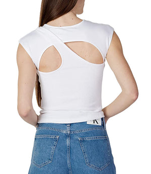 Calvin Klein Jeans T-shirt Donna Mod. J20J220779 YAF WHITE