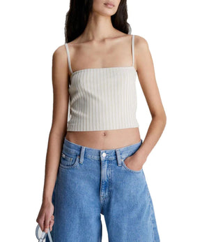 Calvin Klein Jeans Canotta Donna Mod. J20J221009 YAF WHITE