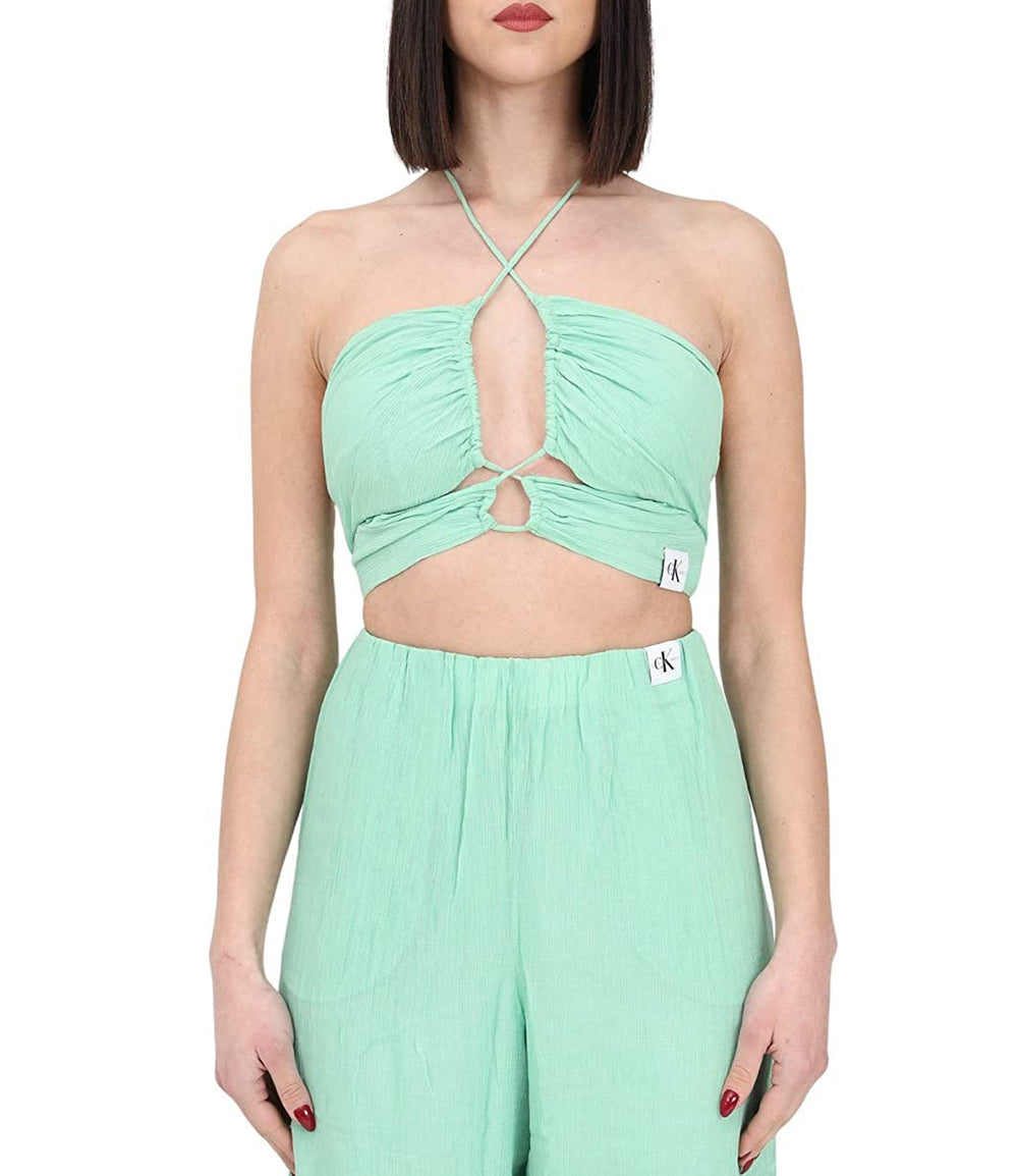 Calvin Klein Jeans Top Donna Mod. J20J221074 L1C Verde
