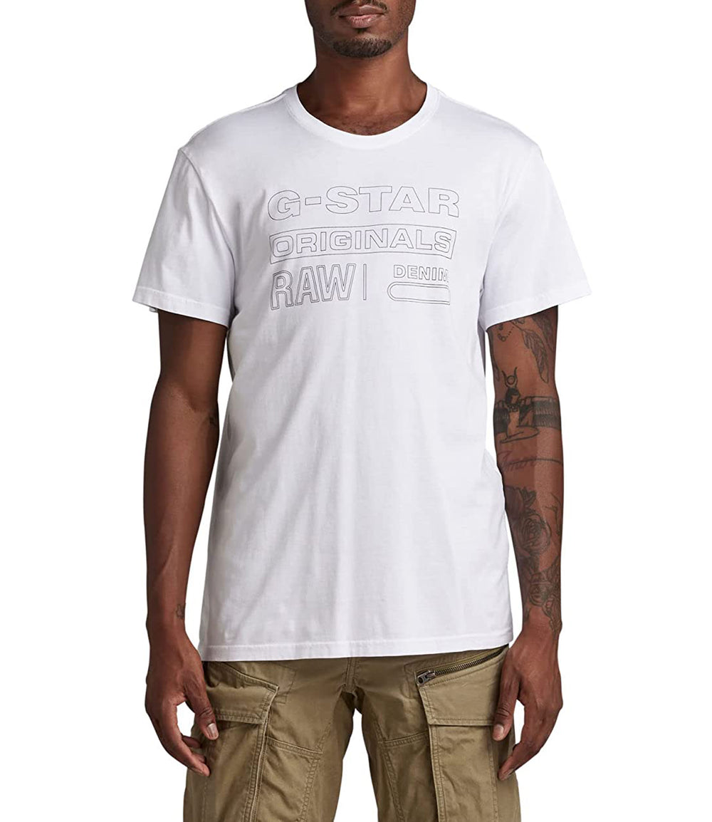 G-Star T-shirt Uomo Mod. D22775 C506 110 WHITE