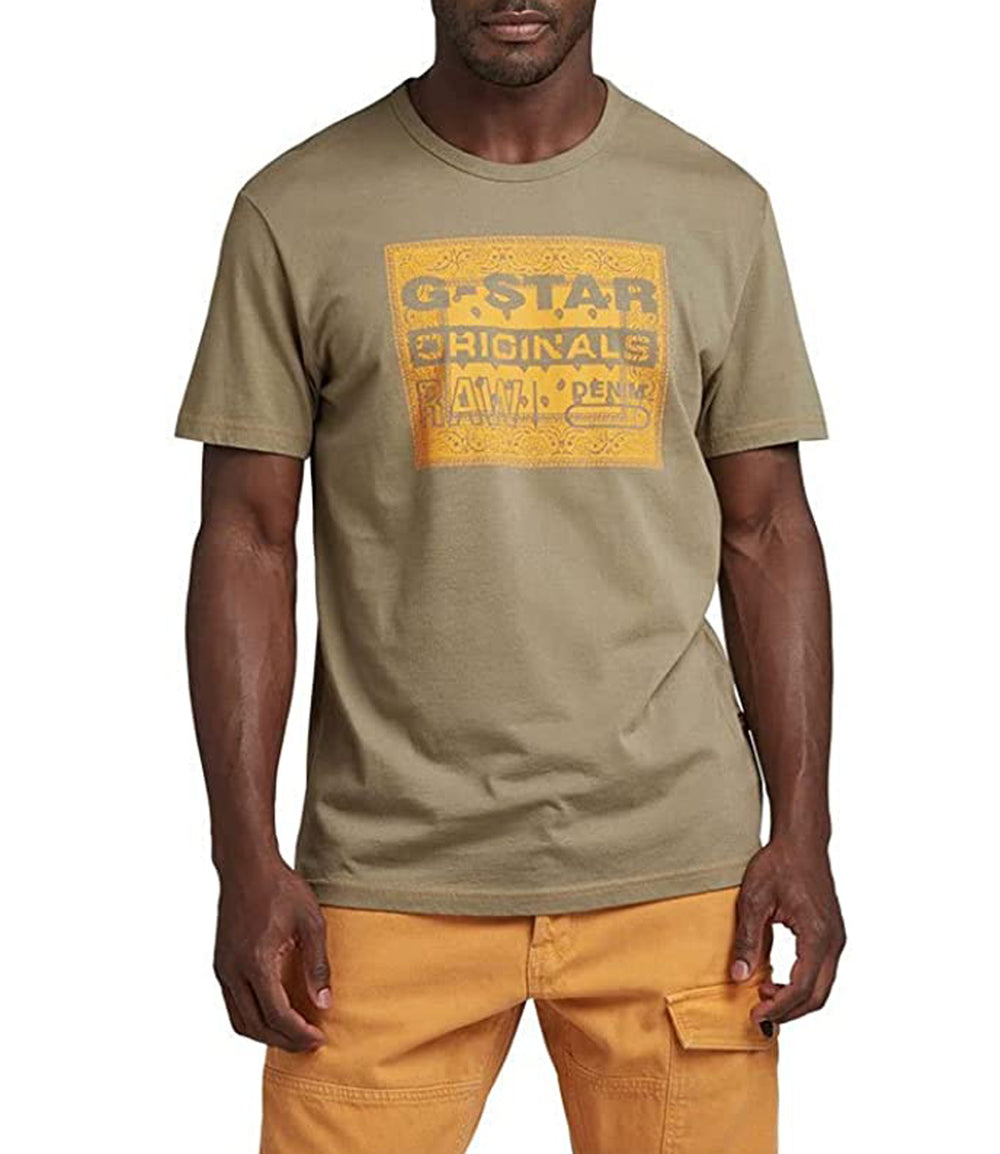 G-Star T-shirt Uomo Mod. D23158 336 Verde militare