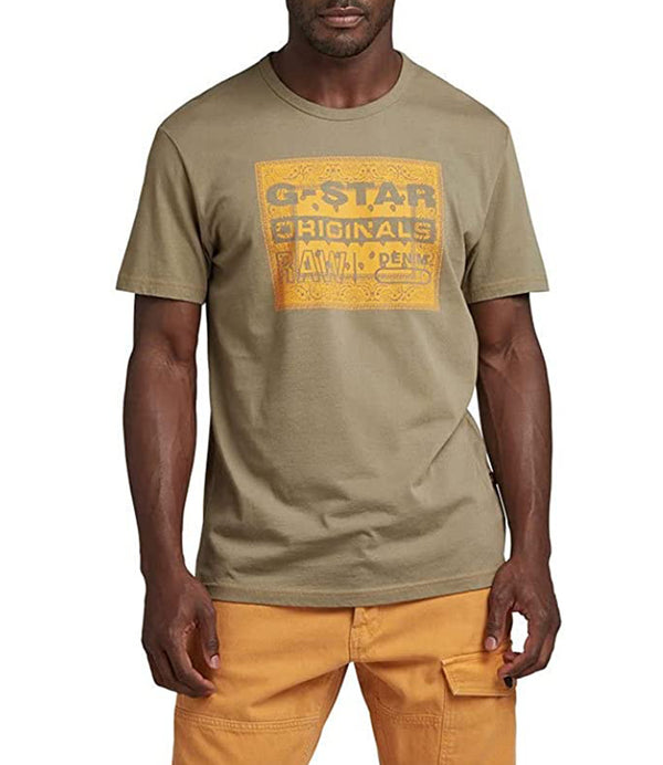 G-Star T-shirt Uomo Mod. D23158 336 Verde militare