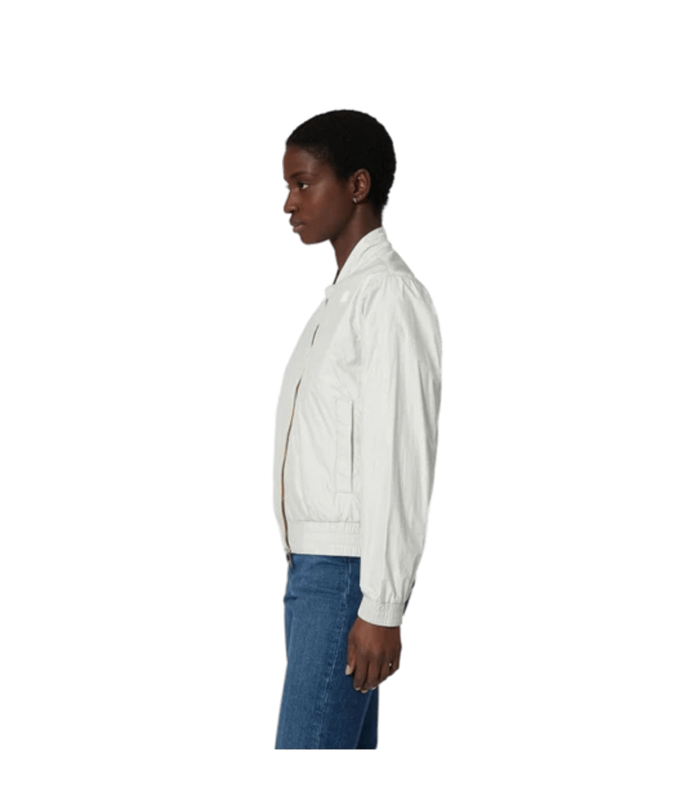 K-Way Giubbotto corto Donna Mod. K5114QW AMAURETTE IRIDESCENT METAL 001 WHITE