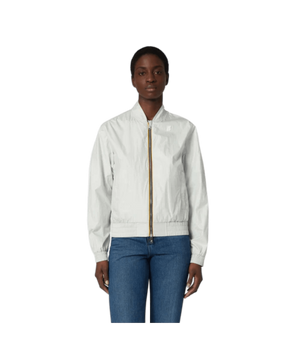K-Way Giubbotto corto Donna Mod. K5114QW AMAURETTE IRIDESCENT METAL 001 WHITE