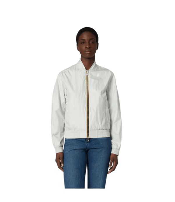 K-Way Giubbotto corto Donna Mod. K5114QW AMAURETTE IRIDESCENT METAL 001 WHITE