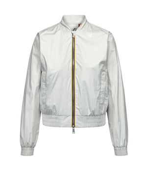 K-Way Giubbotto corto Donna Mod. K5114QW AMAURETTE IRIDESCENT METAL 001 WHITE