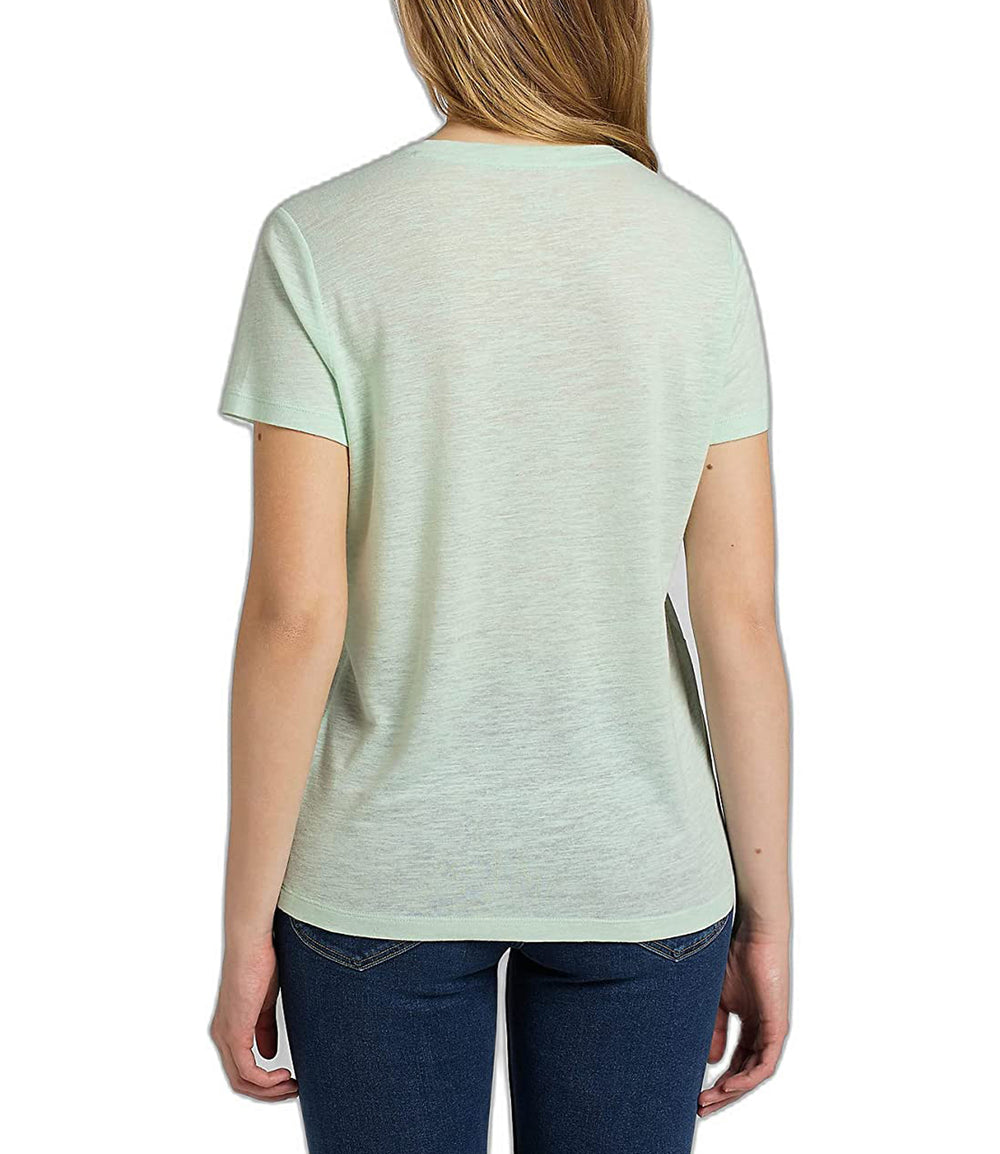 Lee T-shirt Donna Mod. V NECK TEE 112320636 GHIACCIO Ghiaccio