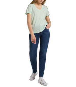 Lee T-shirt Donna Mod. V NECK TEE 112320636 GHIACCIO Ghiaccio