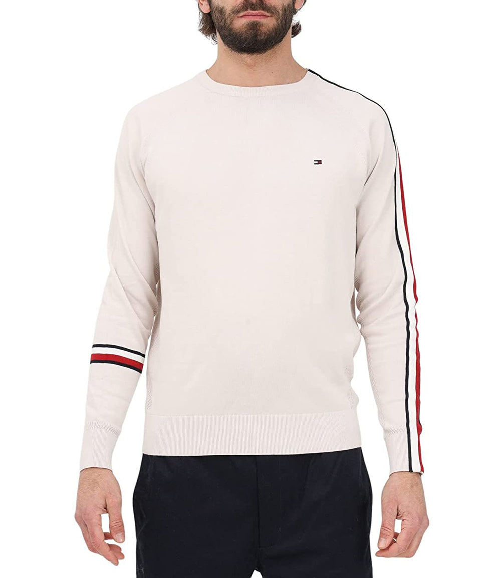 Tommy Hilfiger Maglione G Uomo Mod. MW0MW29038 AF4 WHITE
