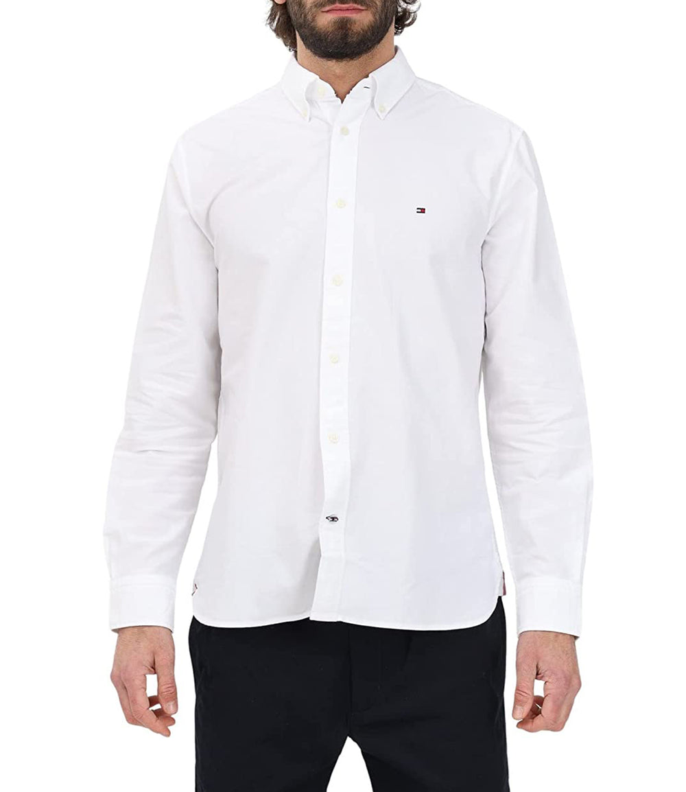 Tommy Hilfiger Camicia m/l Uomo Mod. MW0MW29167 YBR WHITE