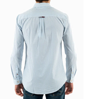 Tommy Jeans Camicia m/l Uomo Mod. DM0DM15400 RIGA YBR Celeste