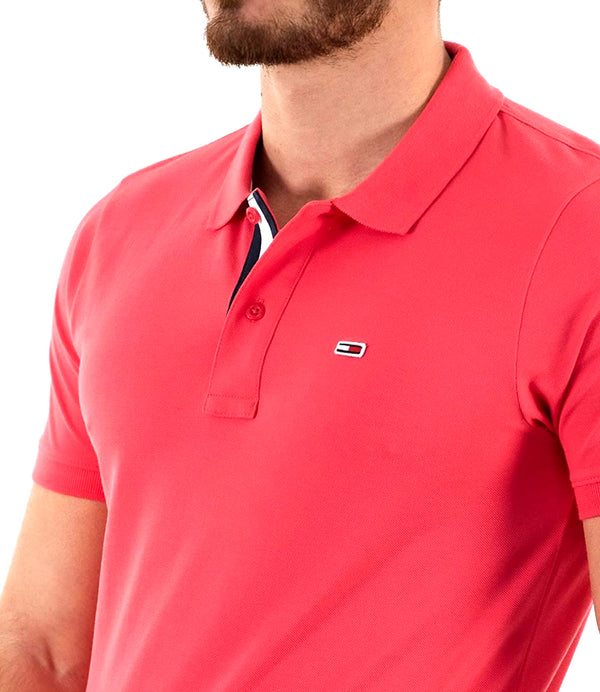 Tommy Jeans Polo manica corta Uomo Mod. DM0DM15940 Fragola