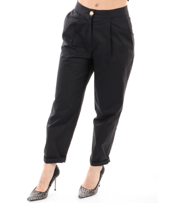 YES ZEE Pantalone Donna Mod. P389 HP00 801 BLACK