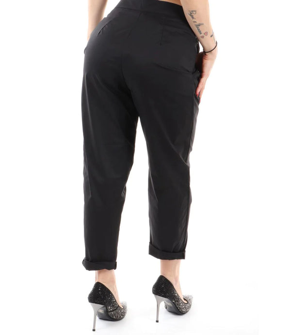YES ZEE Pantalone Donna Mod. P389 HP00 801 BLACK