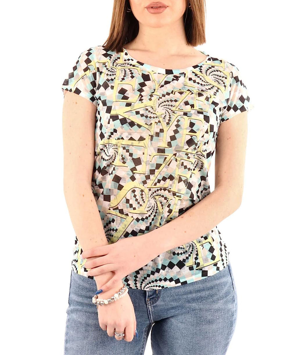 YES ZEE T-shirt Donna Mod. T236 Y101 2954 FANTASIA