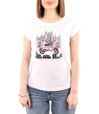 YES ZEE T-shirt Donna Mod. T257 S100 424101 WHITE
