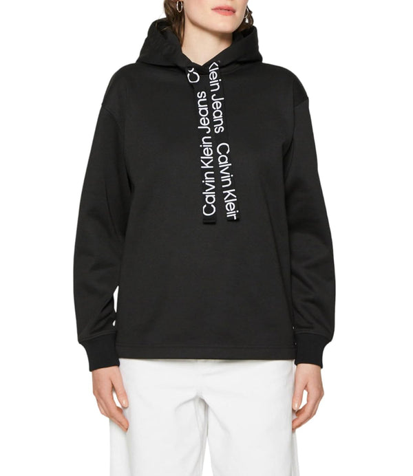 Calvin Klein Jeans Felpa cappuccio Donna Mod. J20J221942 BEH Black