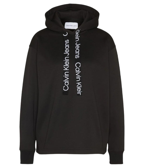 Calvin Klein Jeans Felpa cappuccio Donna Mod. J20J221942 BEH Black
