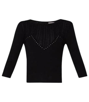 Liu Jo Maglia Donna Mod. MF3089 MS49I 22222 BLACK