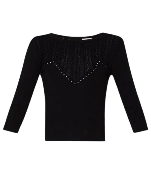 Liu Jo Maglia Donna Mod. MF3089 MS49I 22222 BLACK