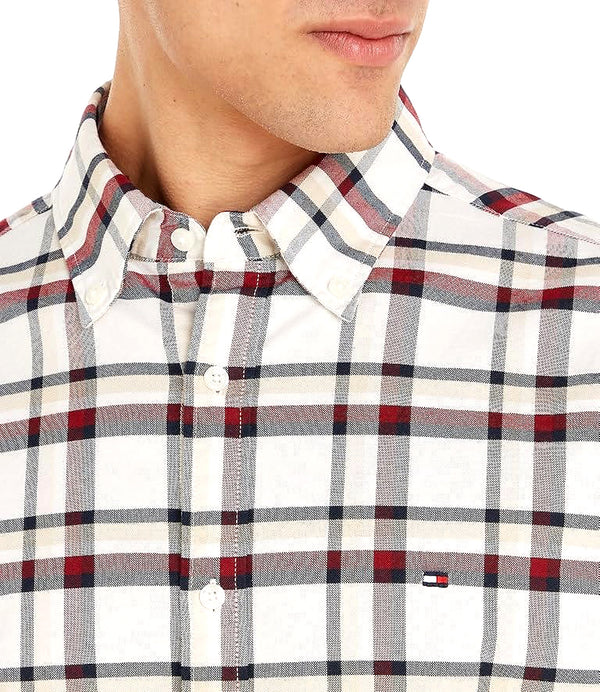 Tommy Hilfiger Camicia m/l Uomo Mod. MW0MW31745 0QY White