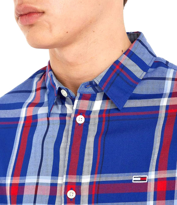 Tommy Jeans Camicia m/l Uomo Mod. DM0DM16612 C9B Blue
