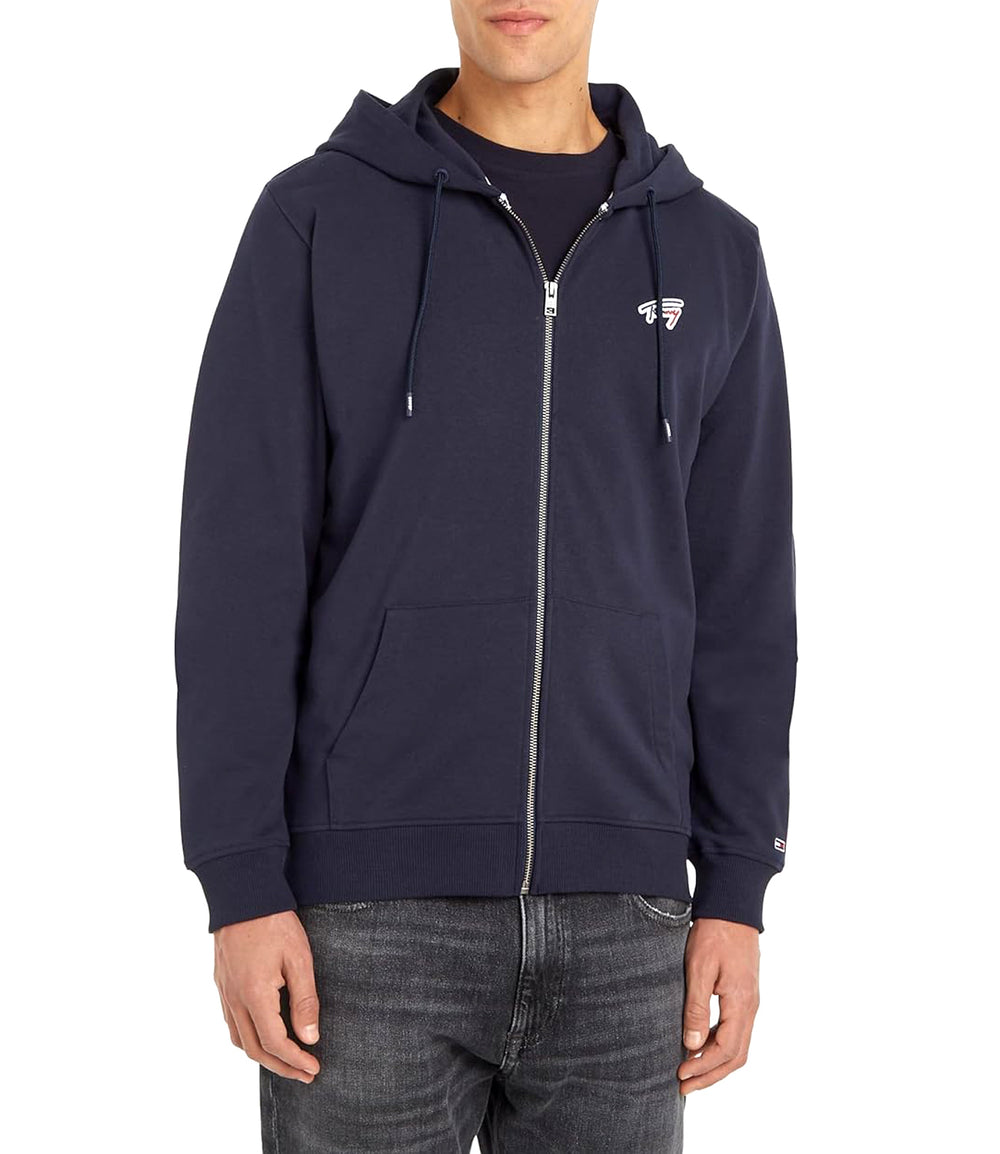 Tommy Jeans Felpa Zip Uomo Mod. DM0DM16798 DW5 Blu