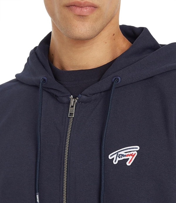 Tommy Jeans Felpa Zip Uomo Mod. DM0DM16798 DW5 Blu
