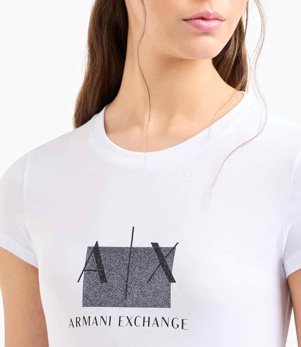 A|X Armani Exchange T-shirt Donna Mod. 3DYT51 YJETZ 1000 WHITE